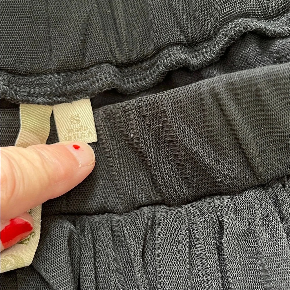Comfy USA Elastic Waist Sz Small Skirt Sheer Overlay Whimsygoth